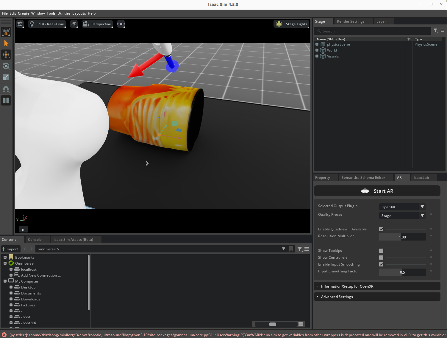 Sample Scene with AR Tab